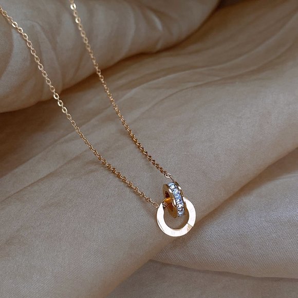 GOLICC Ring and Loop Zircon Necklace - Picture 7 of 9